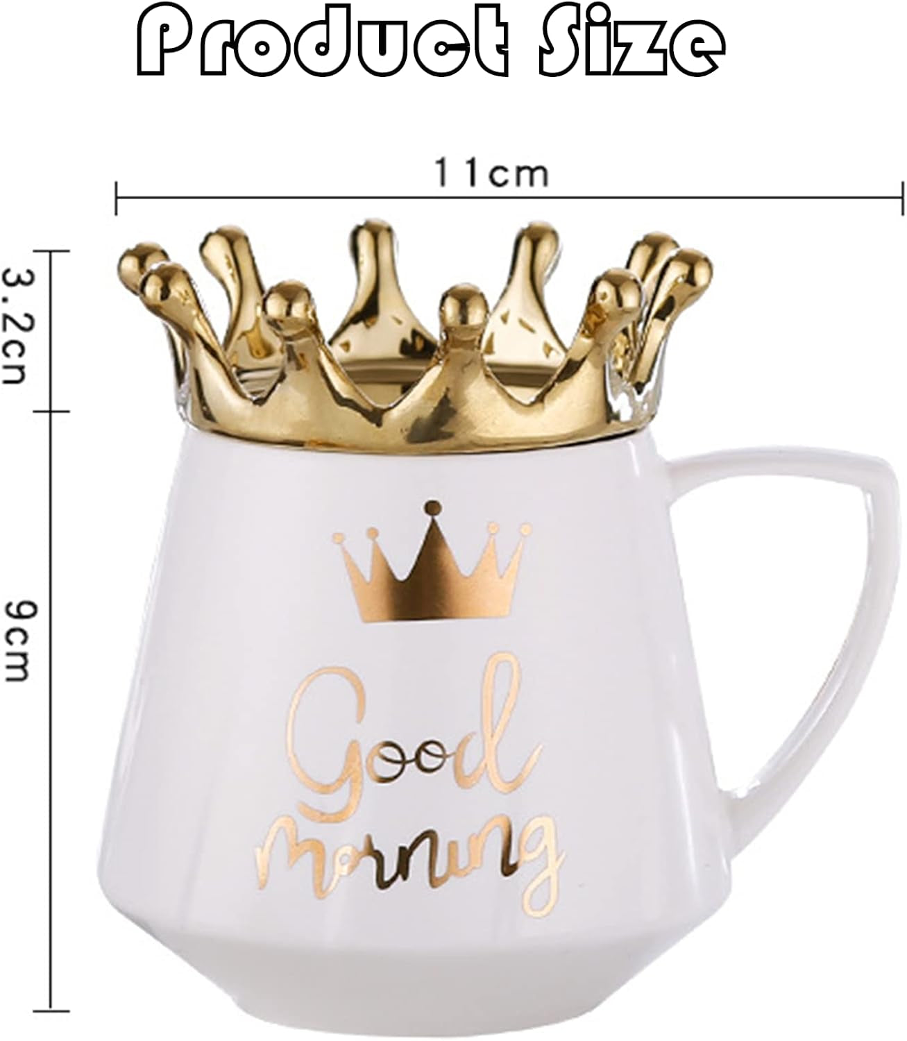 Pink Queen of Everything Mug with Lid Cute Pink Mug with Crown Tea Coffee Mug Gift with Spoon & Coaster 350Ml Ceramic Mug Birthday Gift for Women Girls Mom Friend