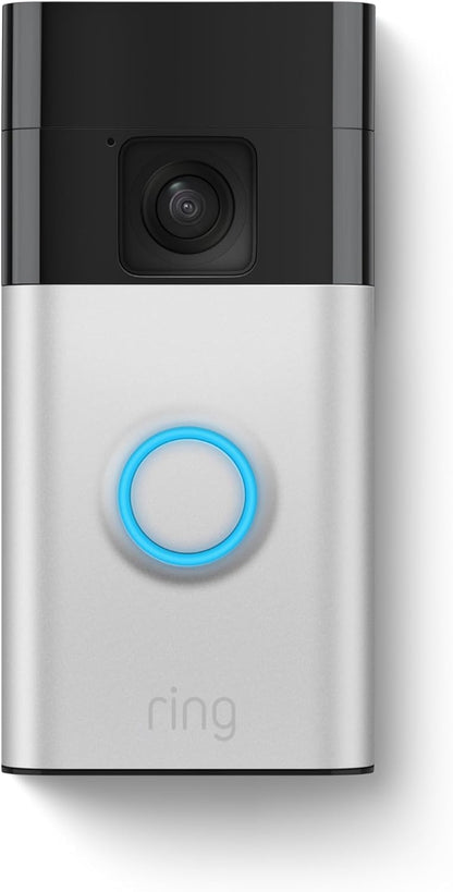 All-New  Battery Doorbell, Head-To-Toe Video, Live View with Two-Way Talk, and Motion Detection & Alerts (2024 Release), Satin Nickel