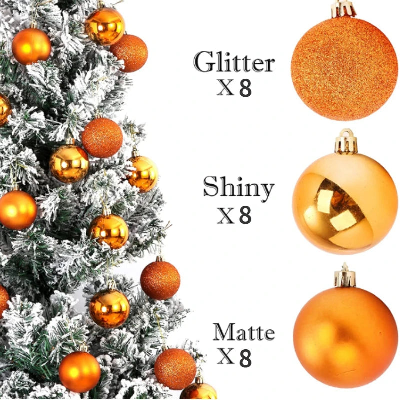 12/24/36 Pcs Christmas Balls New Year Party Decoration Xmas Tree Ornaments Christmas Hanging Ornament Home Decor Gifts Navidad